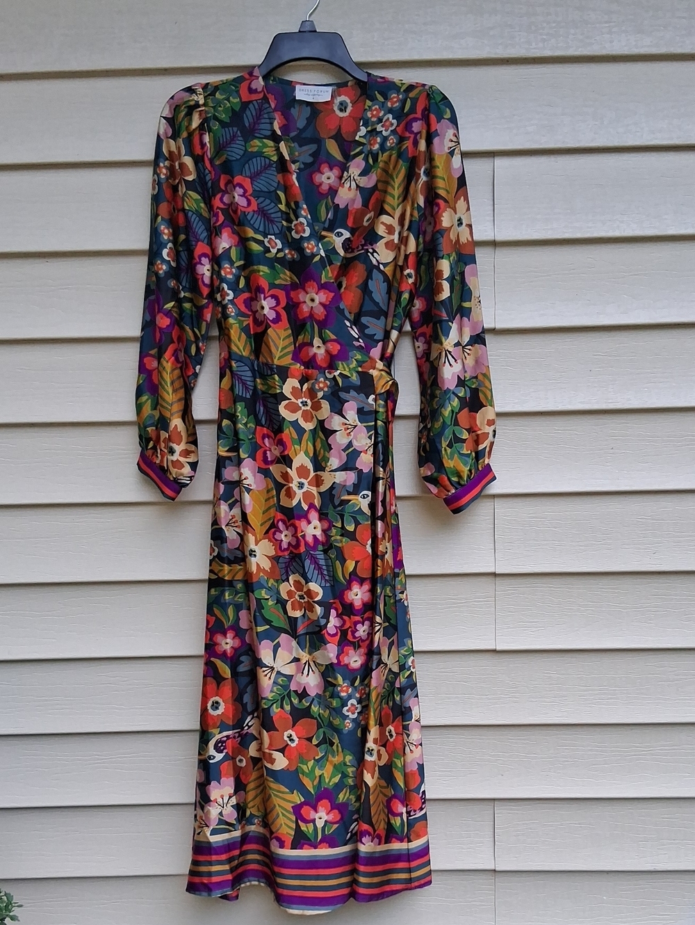 Dress Forum Multicolor Floral Wrap Maxi Dress